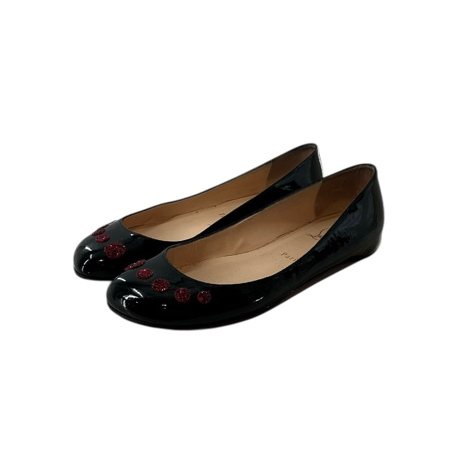 Christian Louboutin Black Patent Leather Ballet Flats