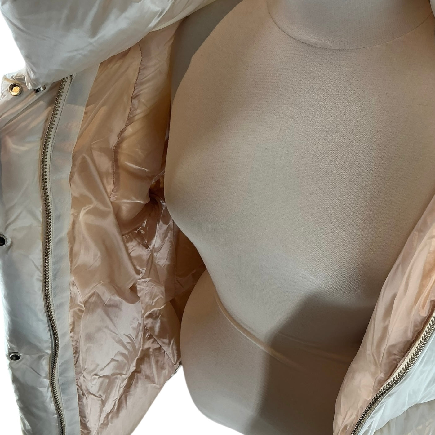 Nicole Benisti White Down Puffer Coat