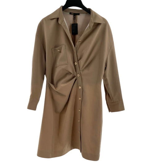 Maje Embellished Twill Mini Shirt Dress