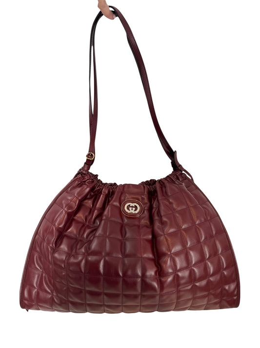 Gucci Greco Large Quilted Leather Shoulder Bag