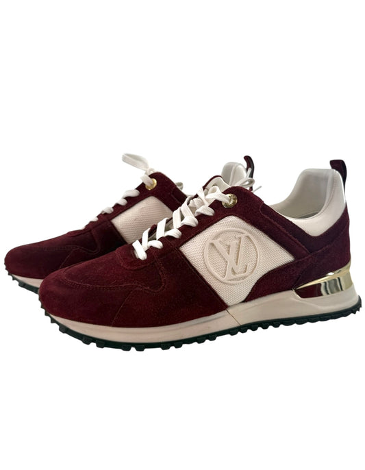 Louis Vuitton Suede Runaway Sneaker in Burgundy