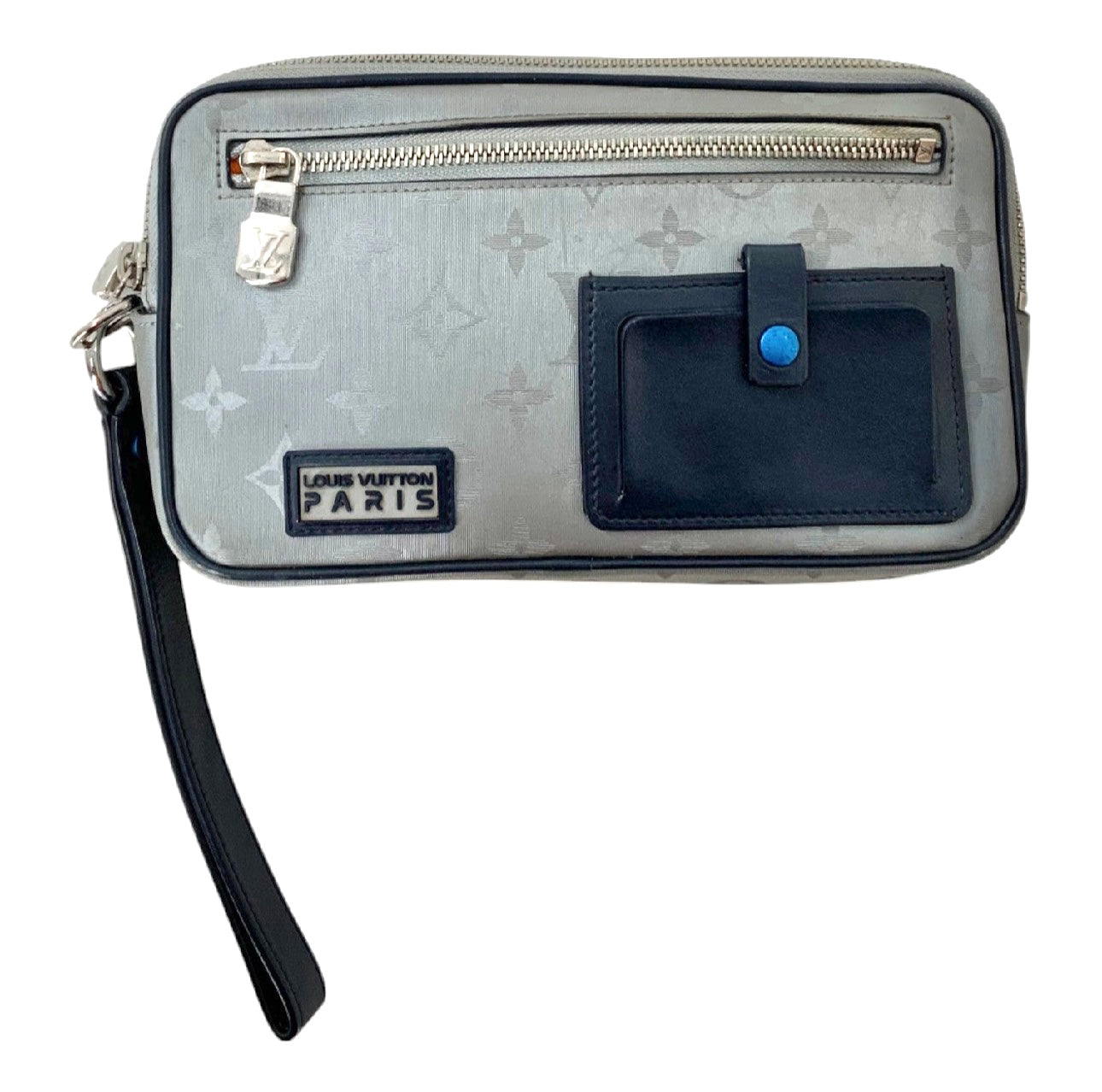 Louis Vuitton Alpha Clutch in Monogram Satellite Silver Canvas