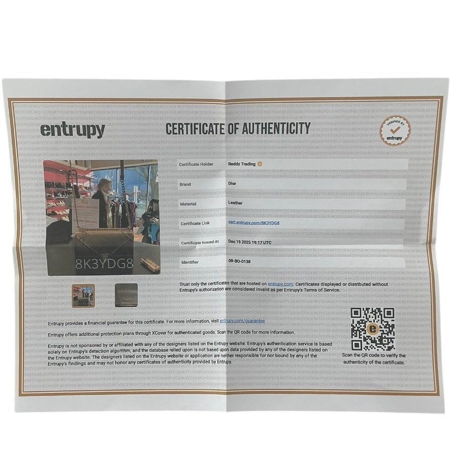 Christian Dior Metallic Patent Micro-Cannage Diorama Flap Bag