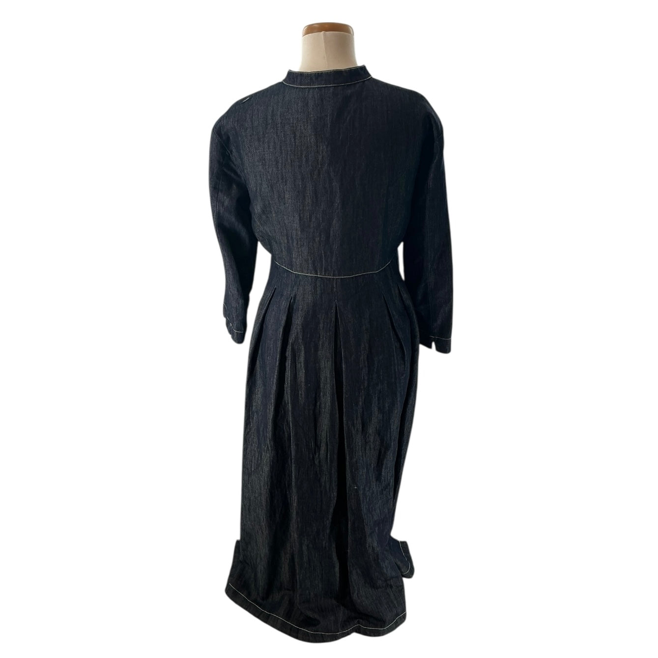 ‘S Max Mara Autore Pleated Denim Mini Dress