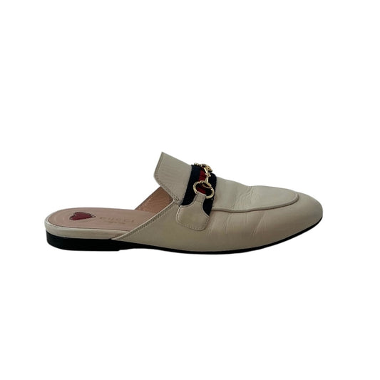 Gucci Princetown Slippers in White Leather