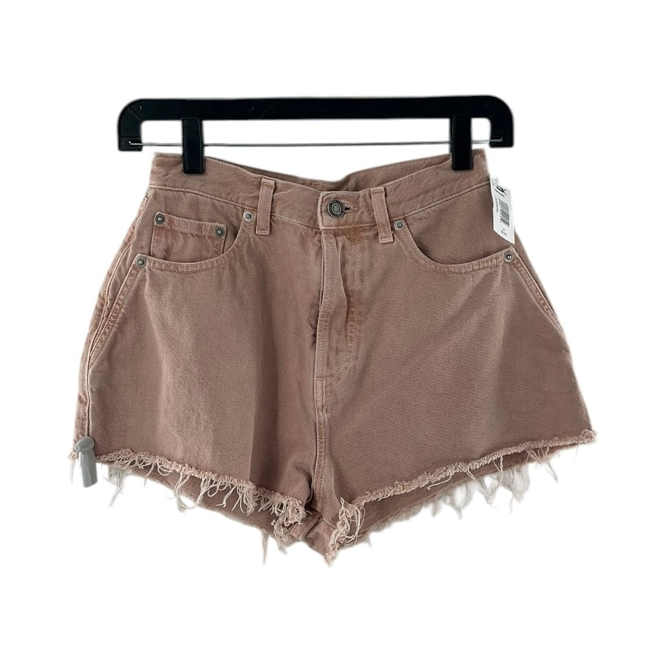 Saint Laurent Dusty Pink High-rise Denim Shorts
