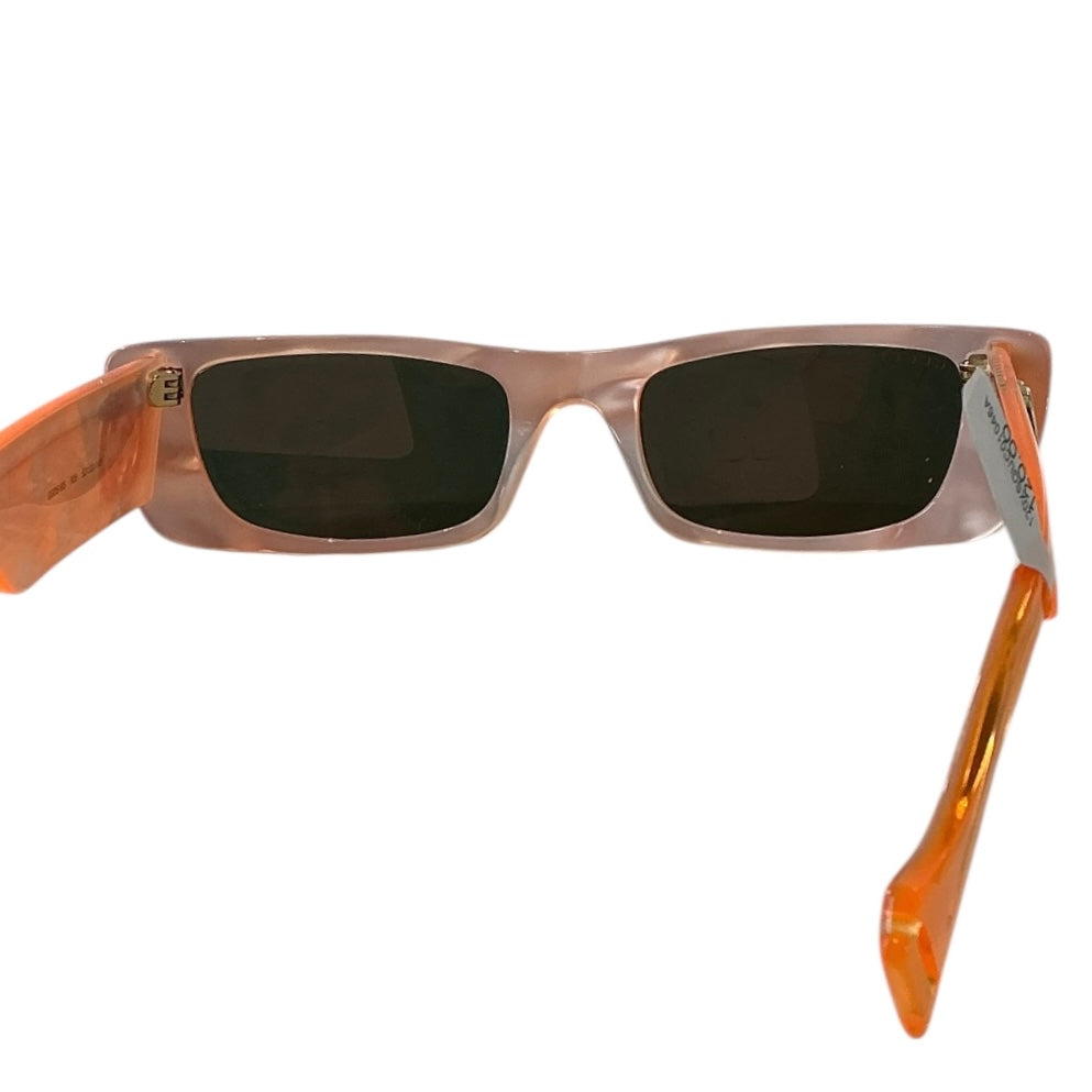 GUCCI GG0516S 0516 Fluorescent Neon Orange Pearl Geometric Slim Sunglass Unisex