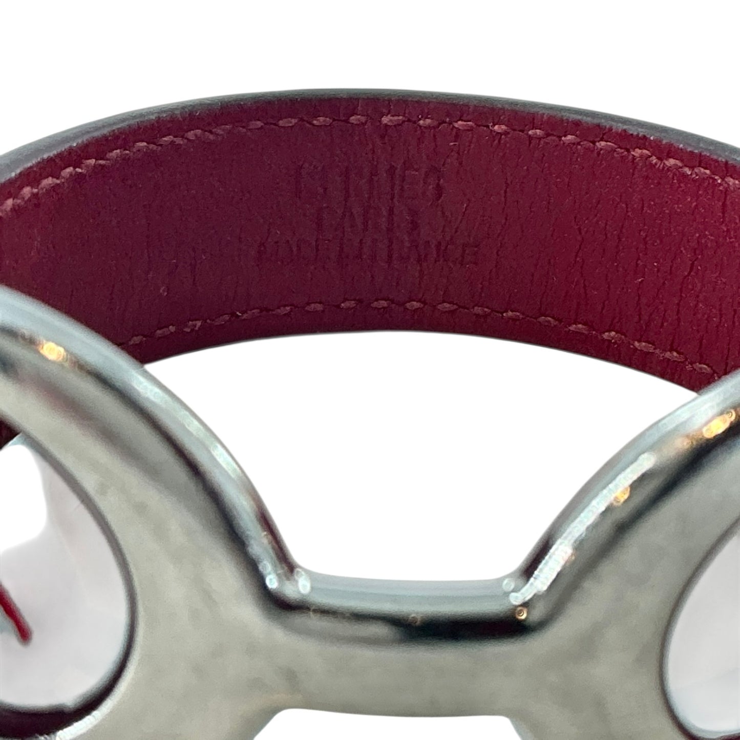 Hermés Pavane Leather Wrap Bracelet Red
