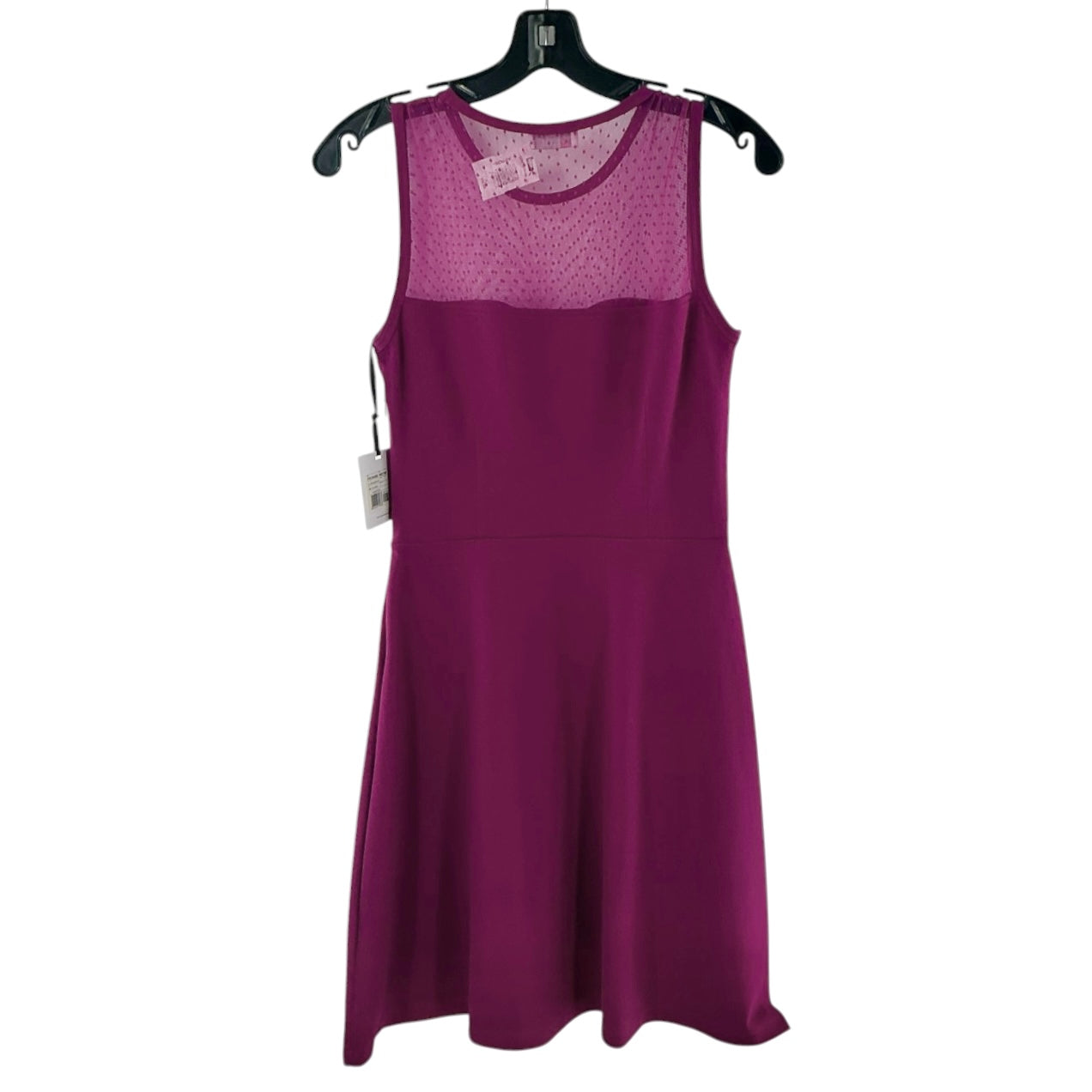 RED Valentino Sheer Mesh Yoke Ponte Mini Dress