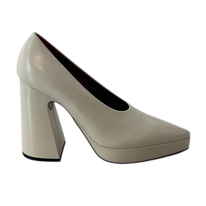 Proenza Schouler White Leather Platform Pumps