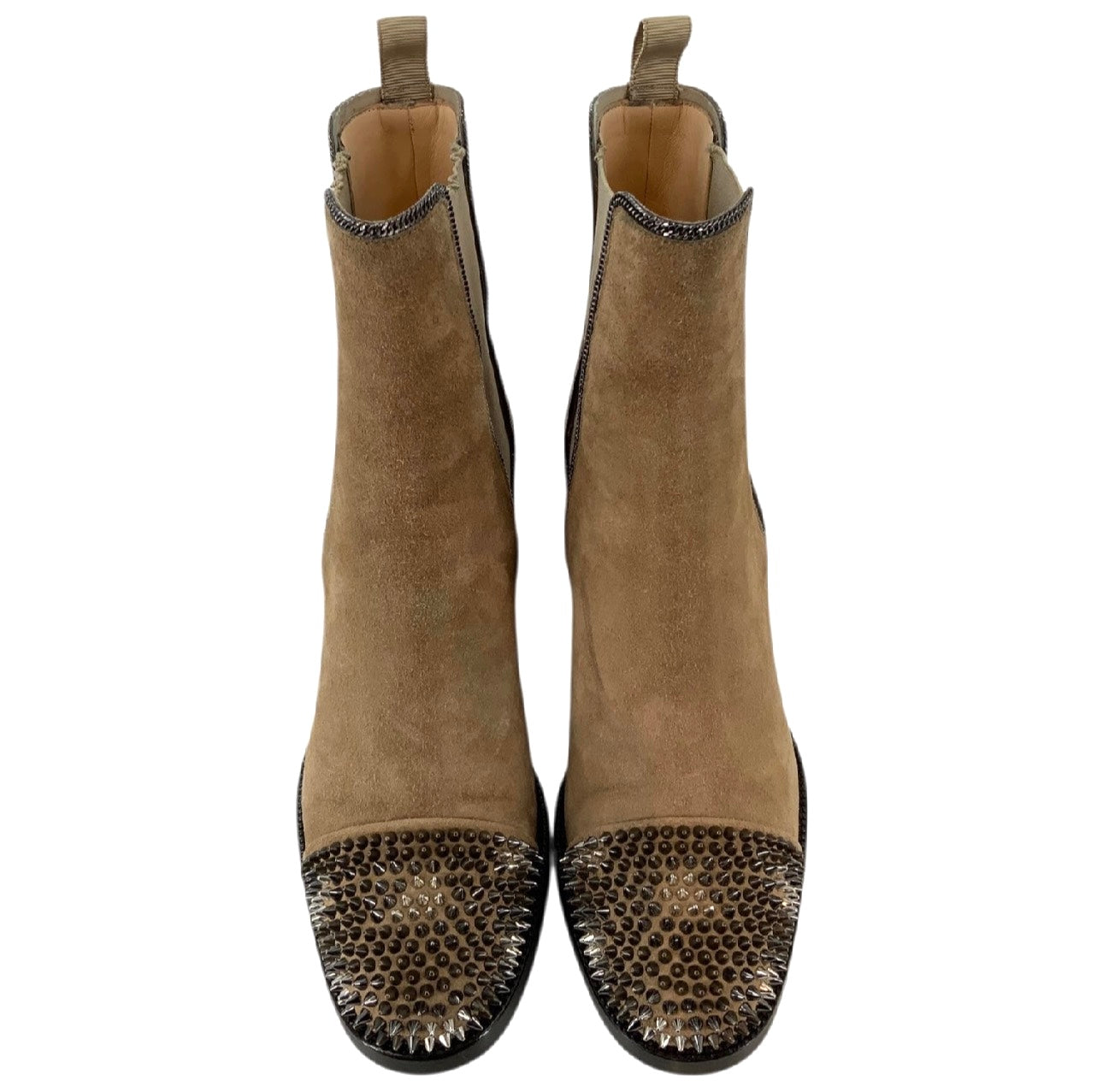 Christian Louboutin Studded Toe Suede Booties