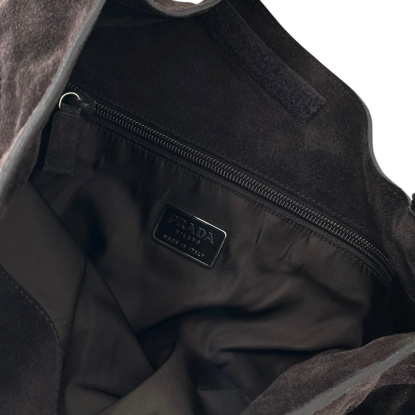 Prada Suede and Mesh Crossbody Bag