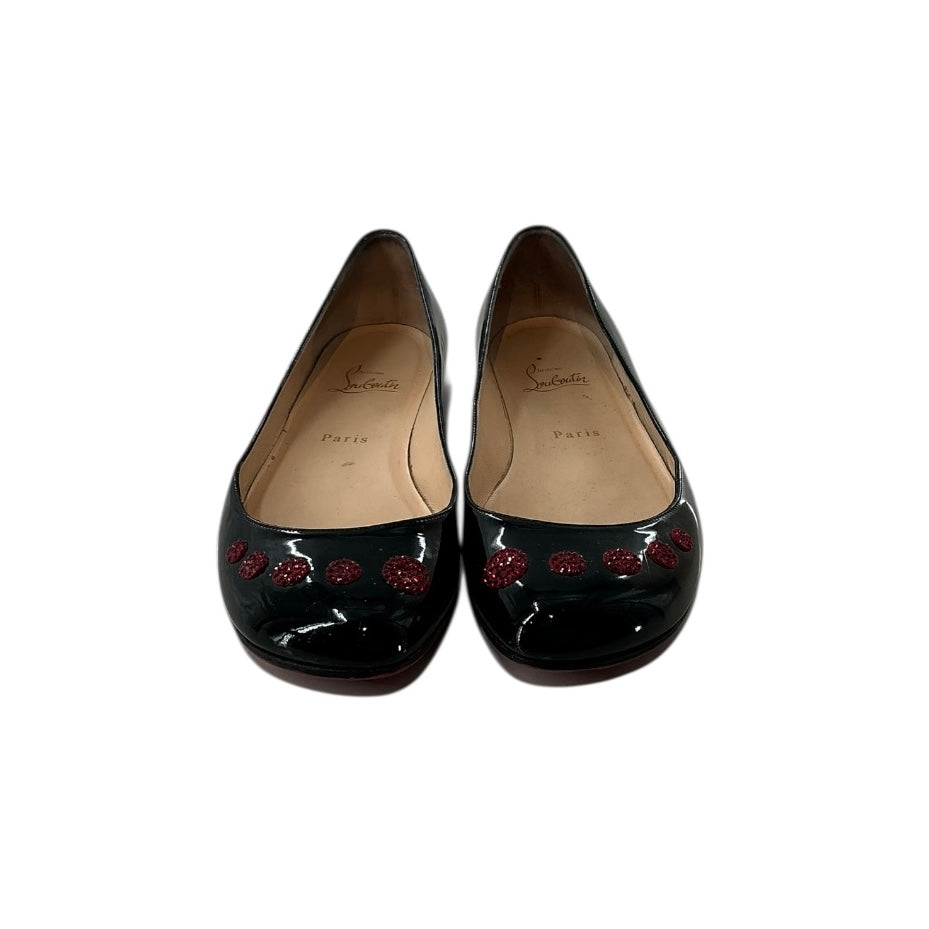 Christian Louboutin Black Patent Leather Ballet Flats