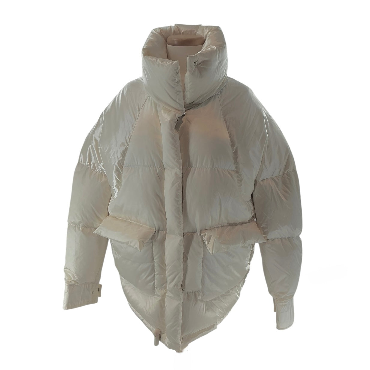 Nicole Benisti White Down Puffer Coat
