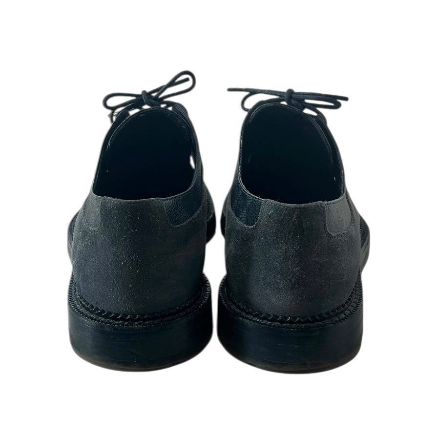 Louis Vuitton Men’s Black Leather and Suede Derby Shoe