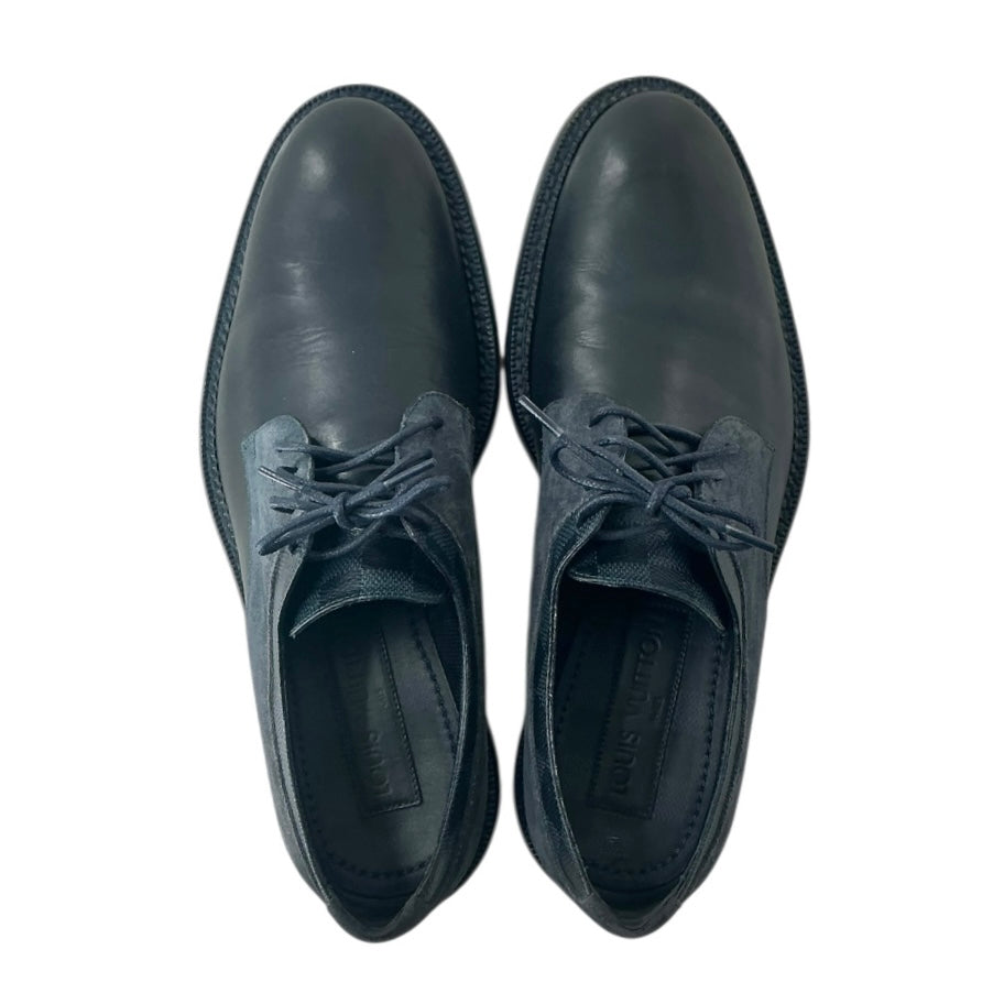 Louis Vuitton Men’s Black Leather and Suede Derby Shoe