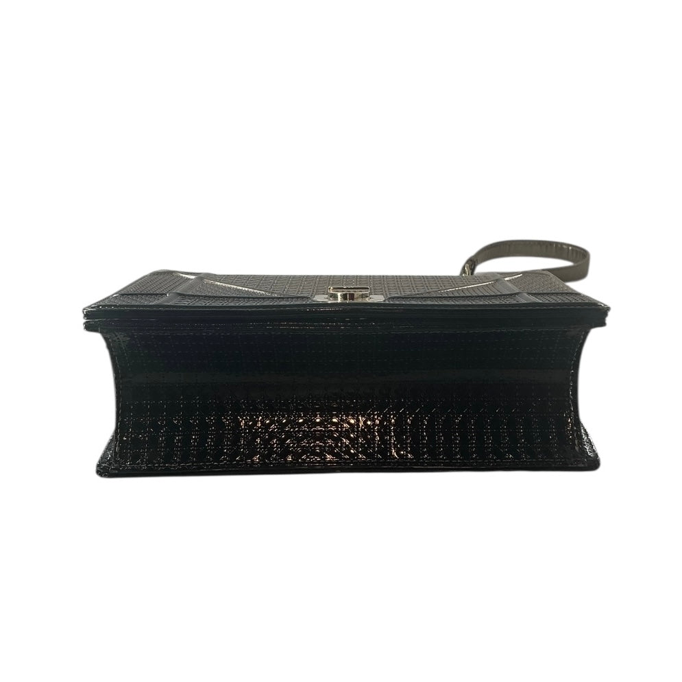 Christian Dior Metallic Patent Micro-Cannage Diorama Flap Bag