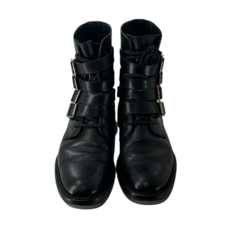 Saint Laurent Studded Leather Ranger Combat Boots