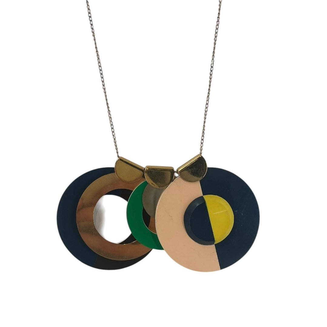 Marni 3 Circles Statement Necklace - Multicolor