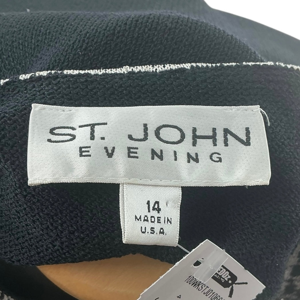 St. John Evening Black Santana Knit Jacket