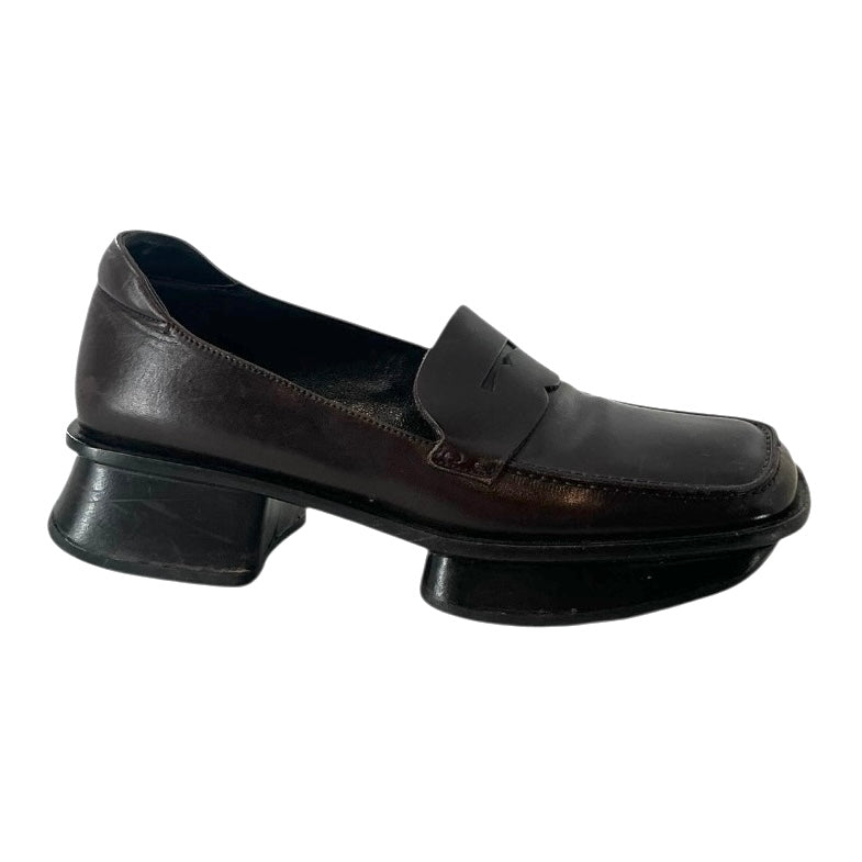Prada Equal Leather Loafers Brown
