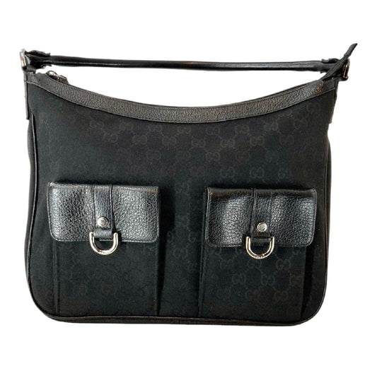 Gucci GG Canvas Abbey Pocket Hobo Bag