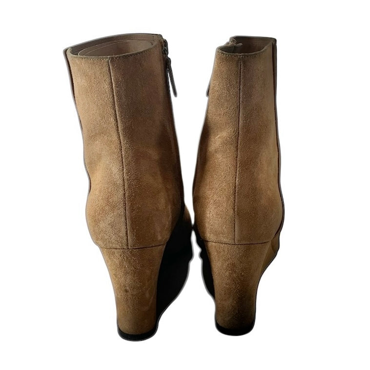 Salvatore Ferragamo Suede Side Zip Short Boot