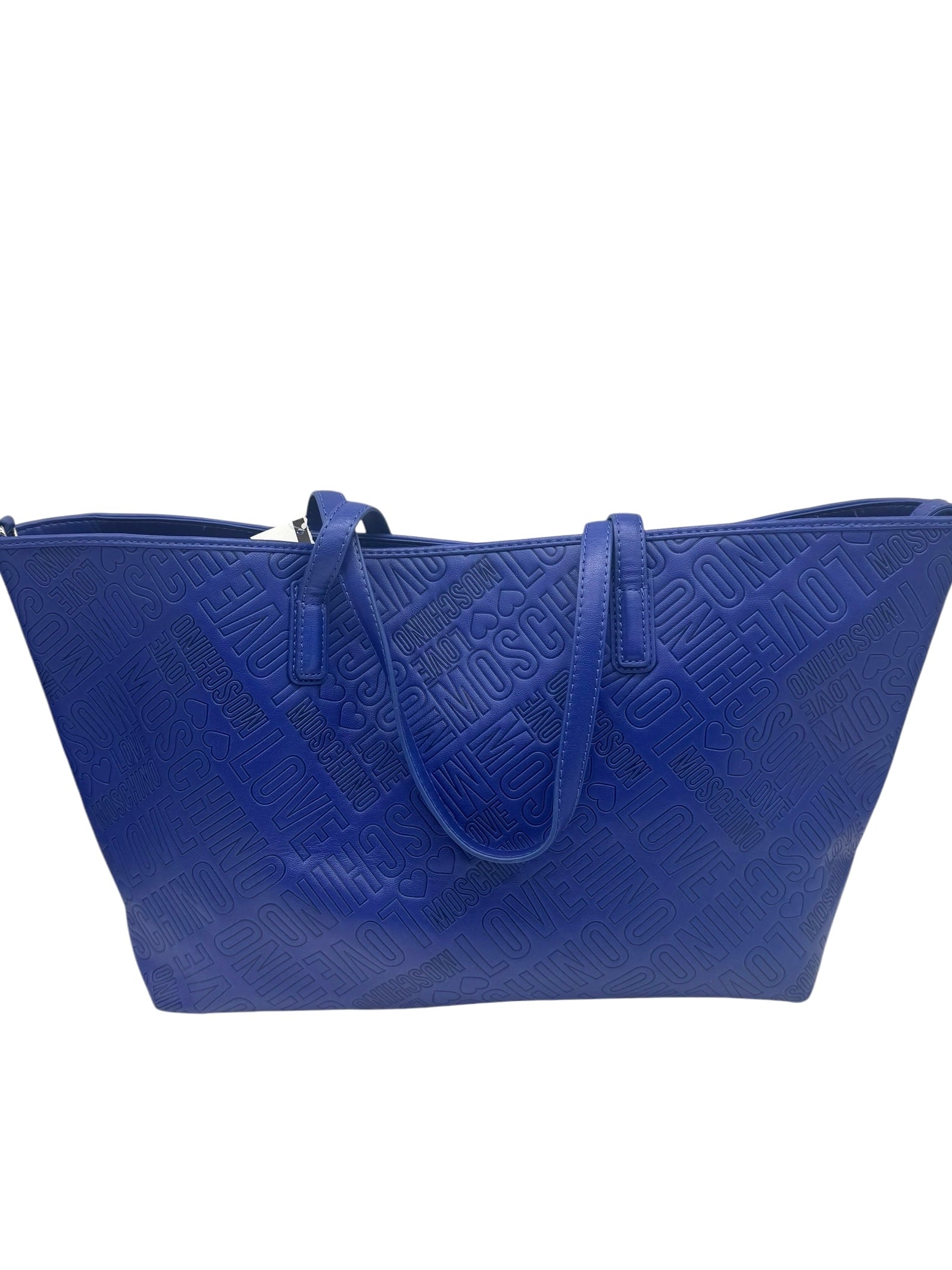 Love moschino embossed tote bag sale