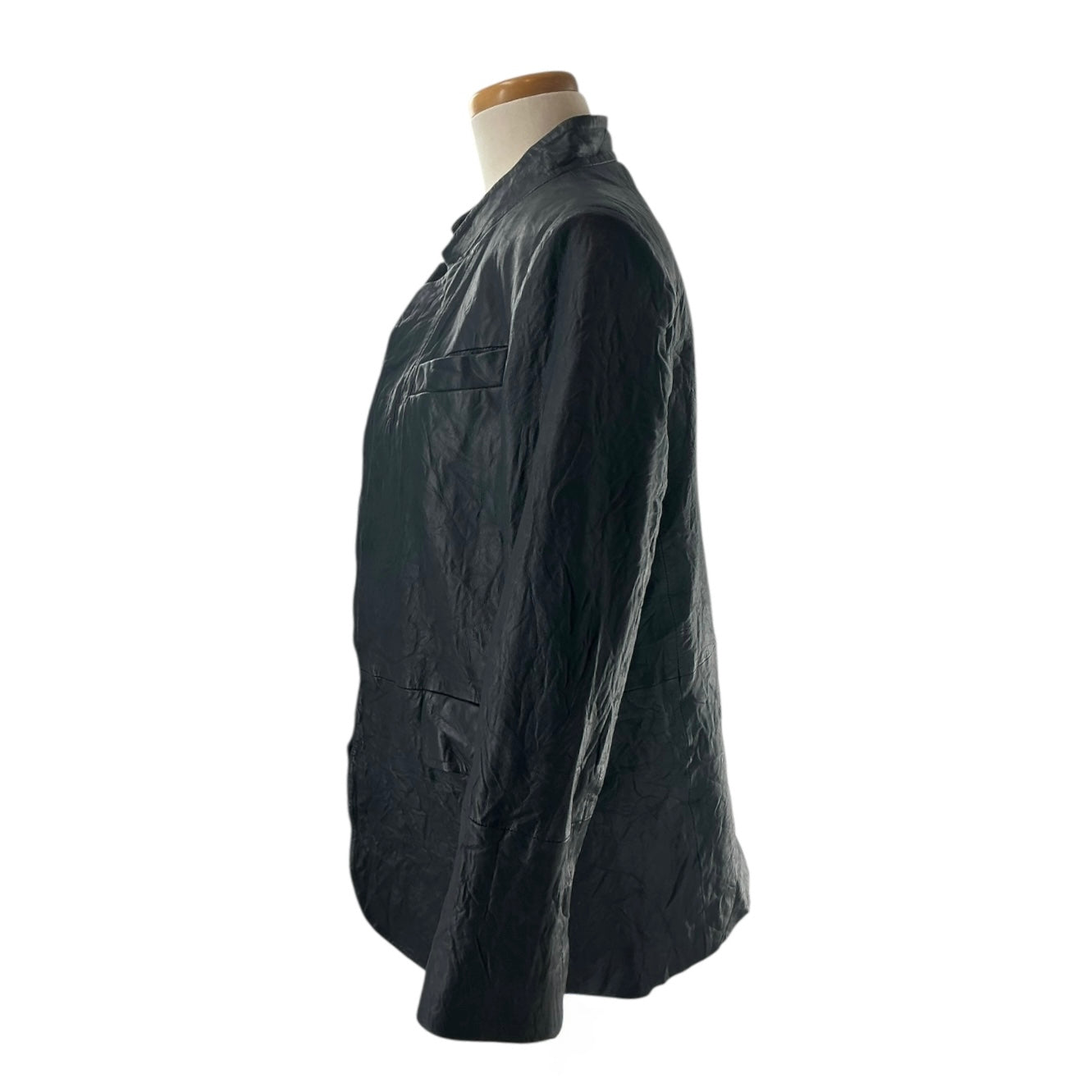 Zadig & Voltaire Verys Crinkled Lambskin Leather Jacket