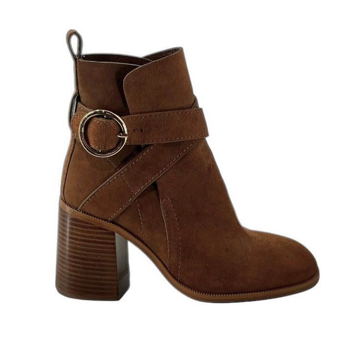 See by Chloé Lyna Suede Buckle Ankle Boots