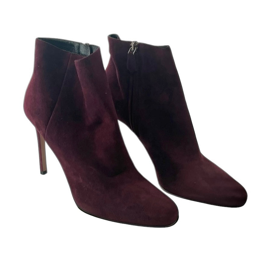 Prada Suede Zip Up Booties