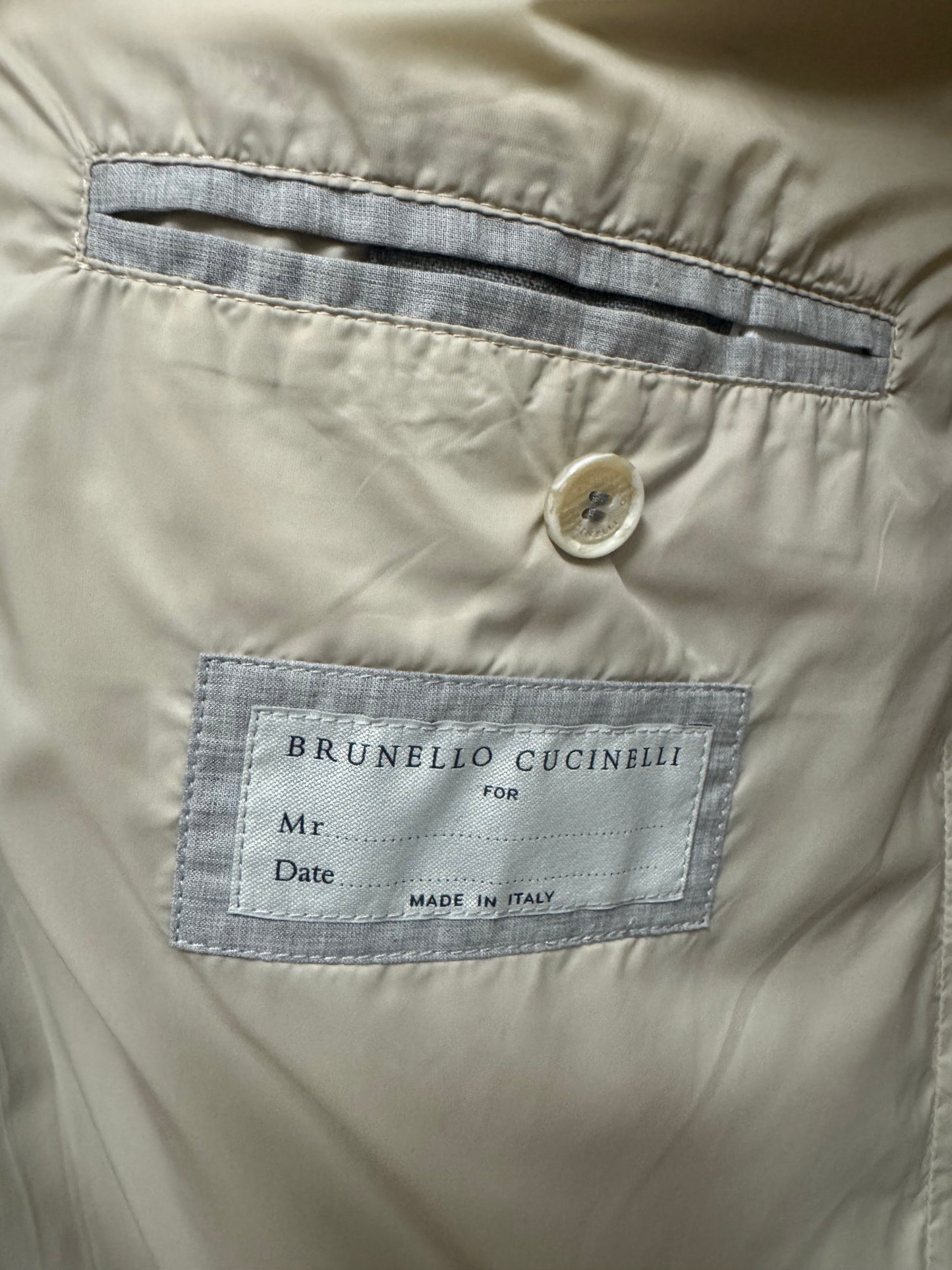 Brunello Cucinelli Men's Gray Virgin Wool Quilted Down Puffer Vest Gilet