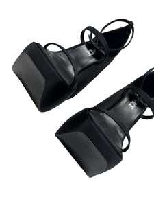 Versace Triplatform Satin Sandals
