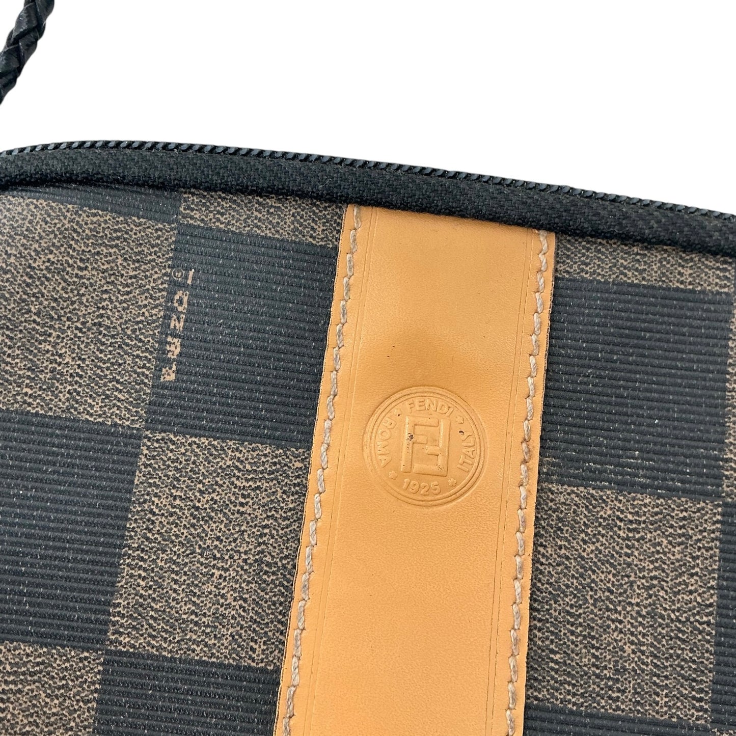 Fendi Vintage Checkered Crossbody Bag