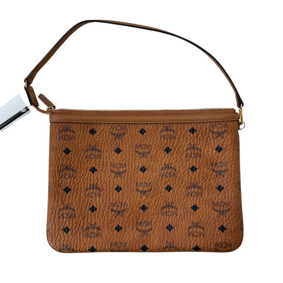 MCM Visetos Liz Pouch in Cognac