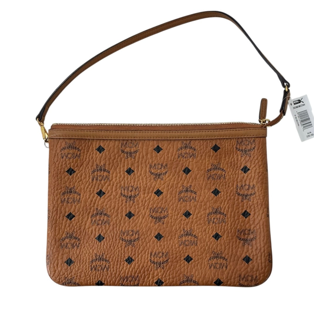 MCM Visetos Liz Pouch in Cognac