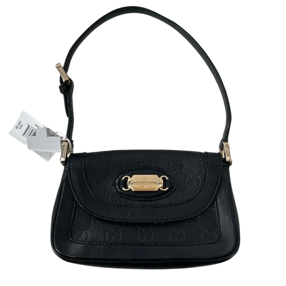 Gucci Leather Handbag with Embossed GG Monogram Pattern