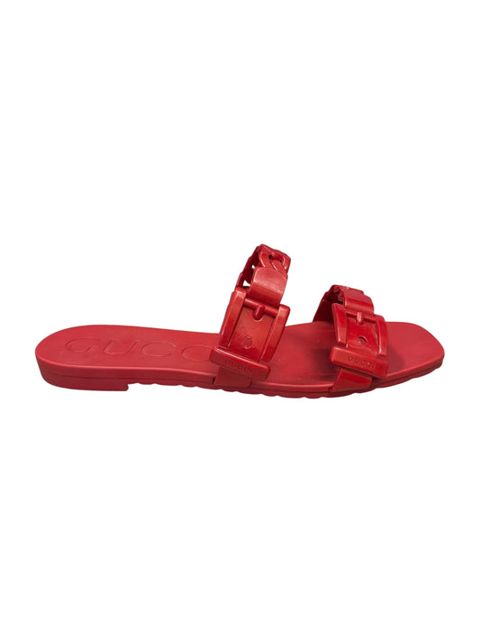 Gucci Teena Rubber Chain Slides