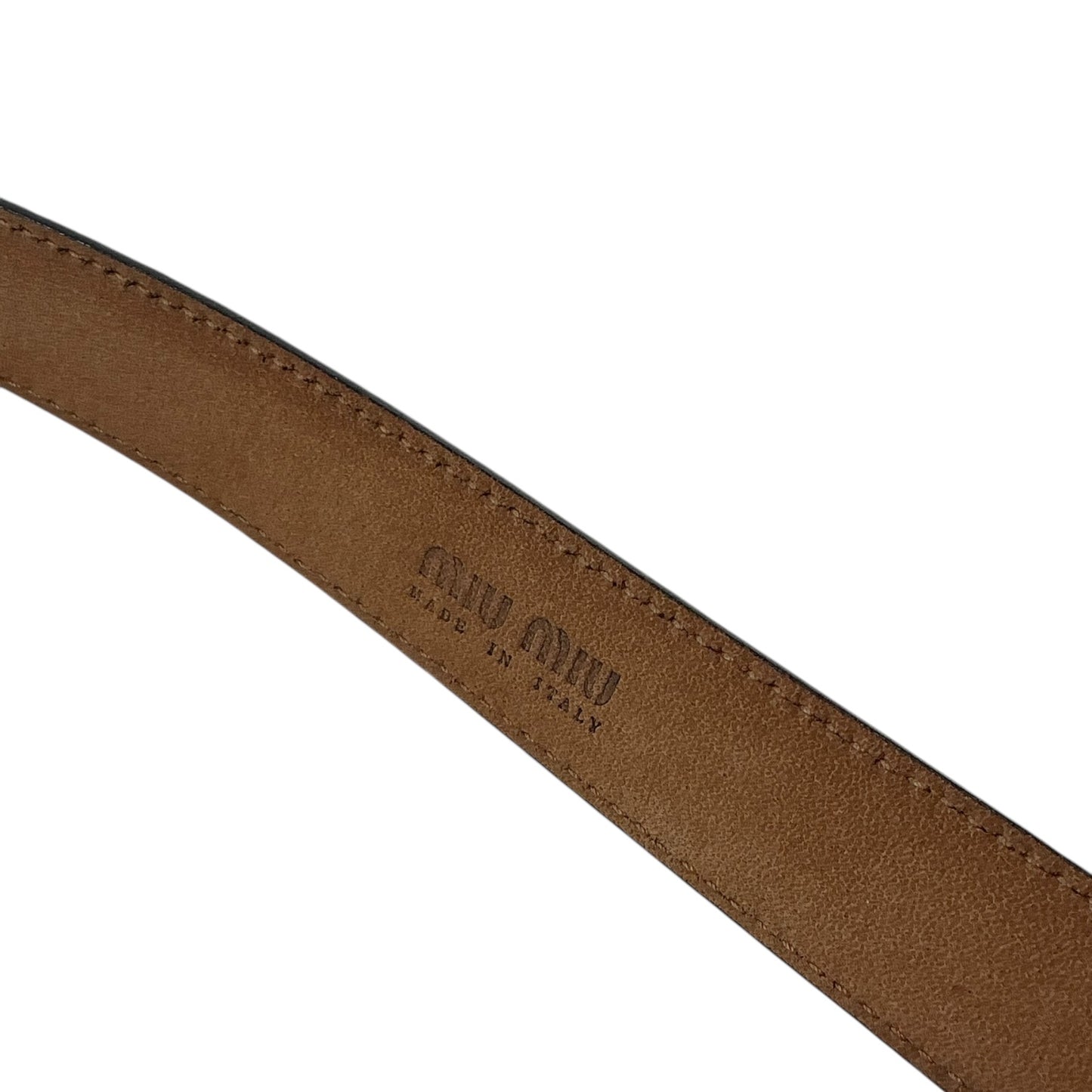 Miu Miu Python Print Leather Belt