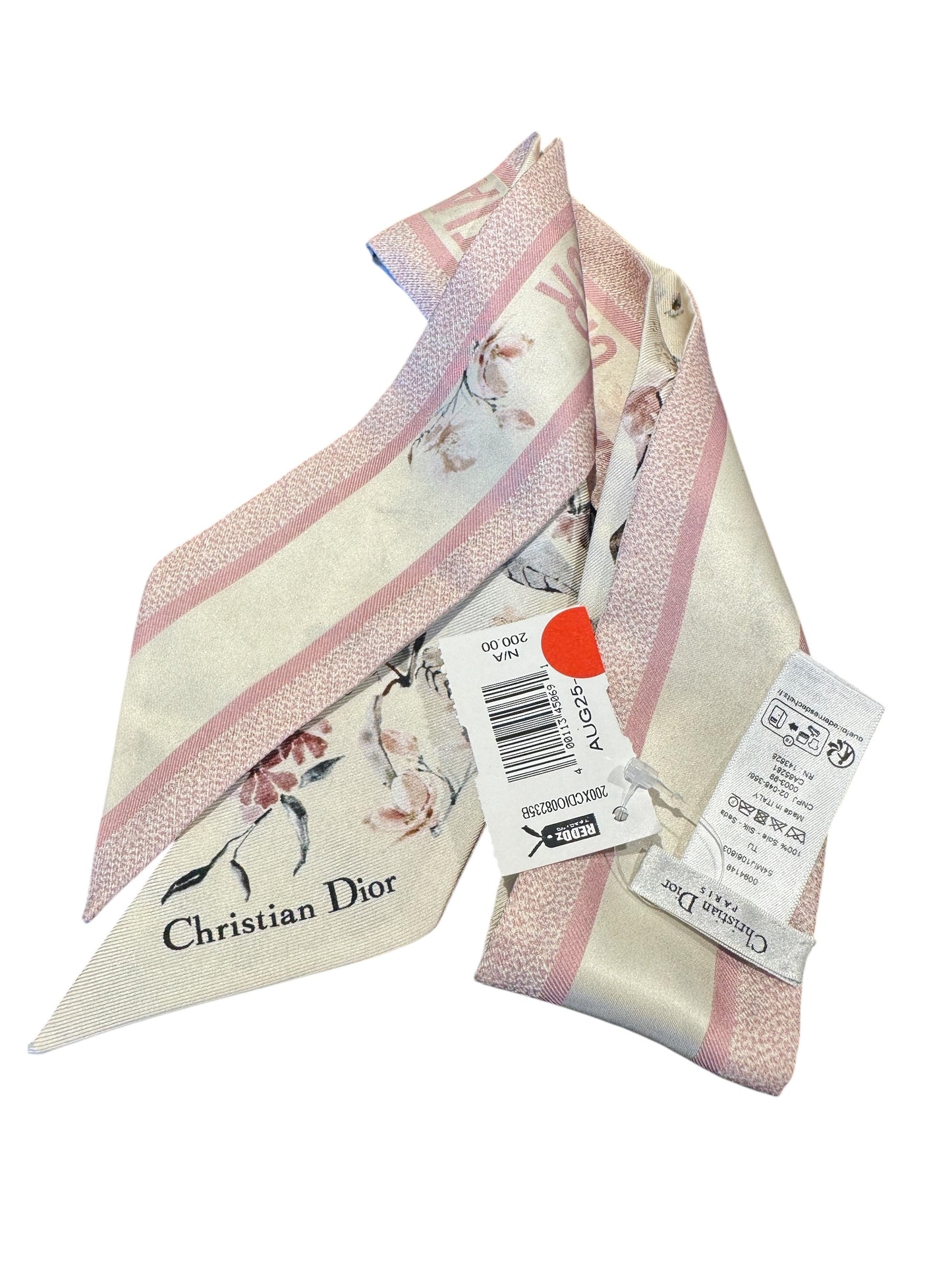 Christan Dior Silk Toile De Jouy Reverse Capri Mitzah Scarf