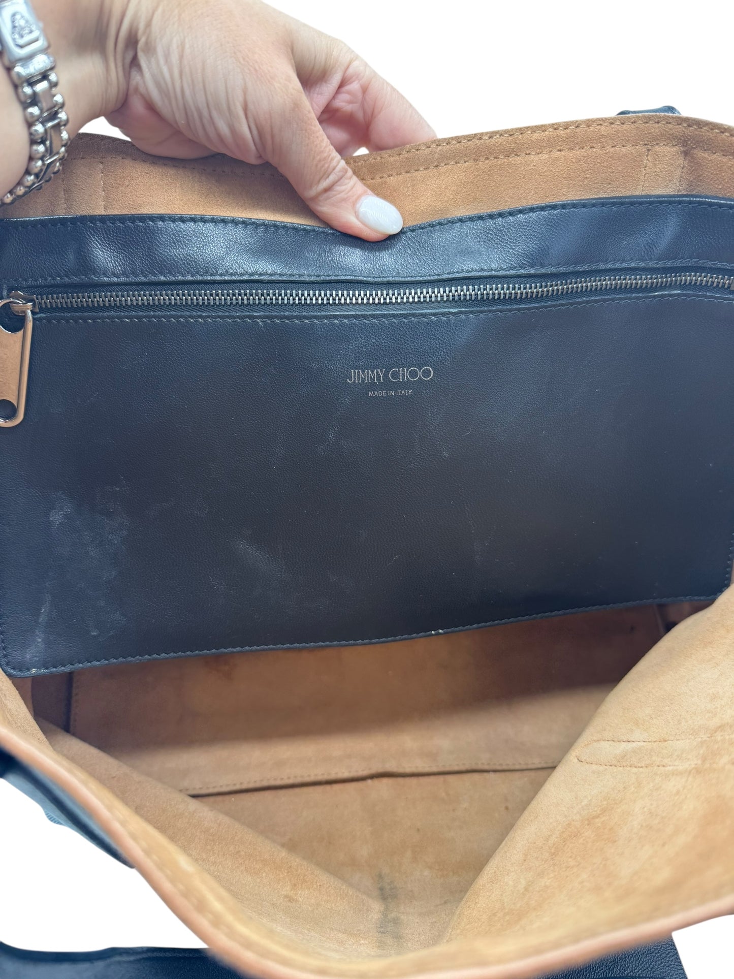 Jimmy Choo Denim Twist Tote Bag