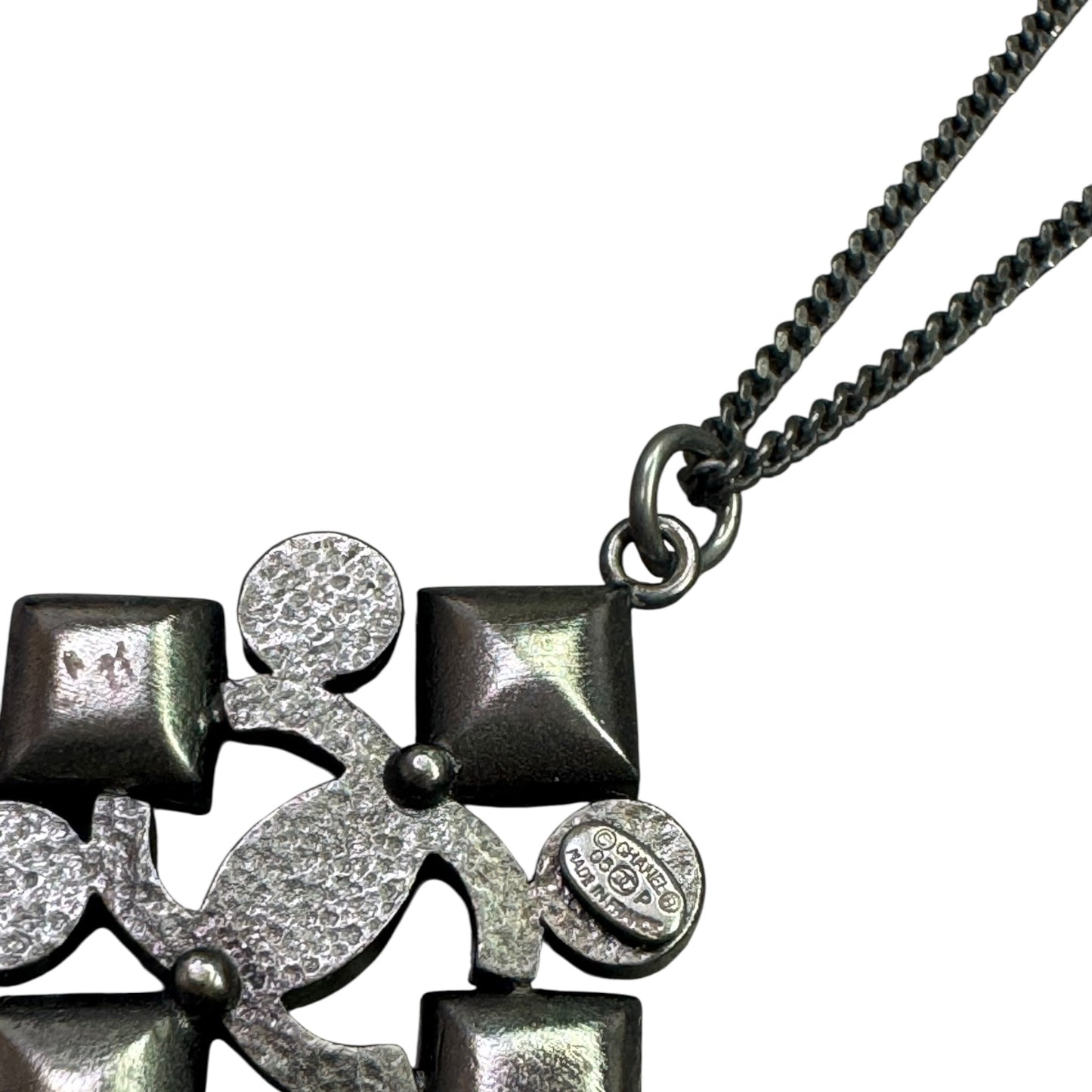Chanel 2006 CC Blue Rhinestone Necklace
