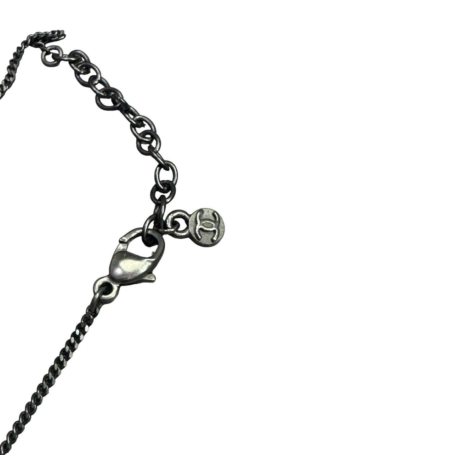 Chanel 2006 CC Blue Rhinestone Necklace