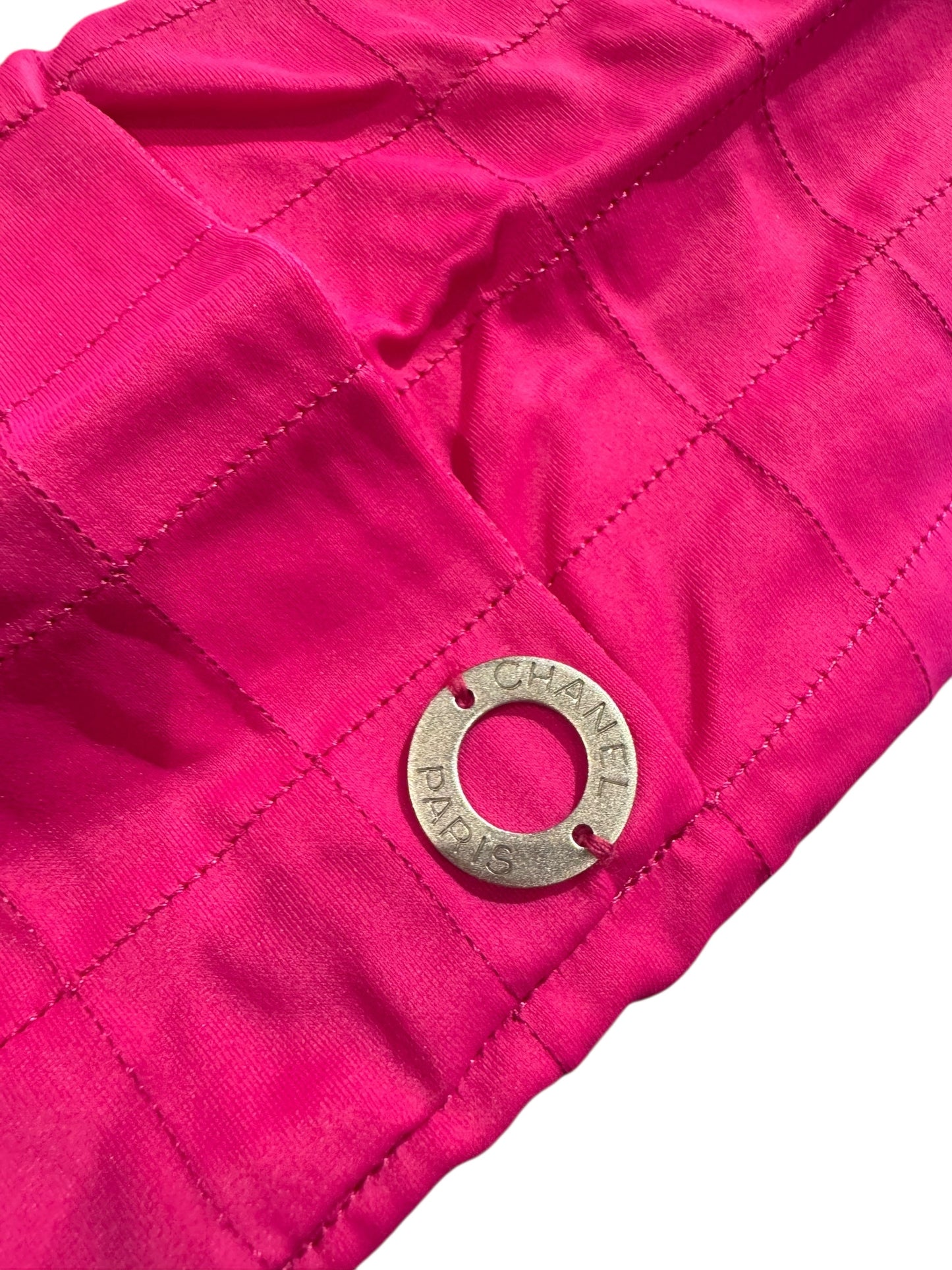 Chanel Identification Quilted Front Zip Jacket