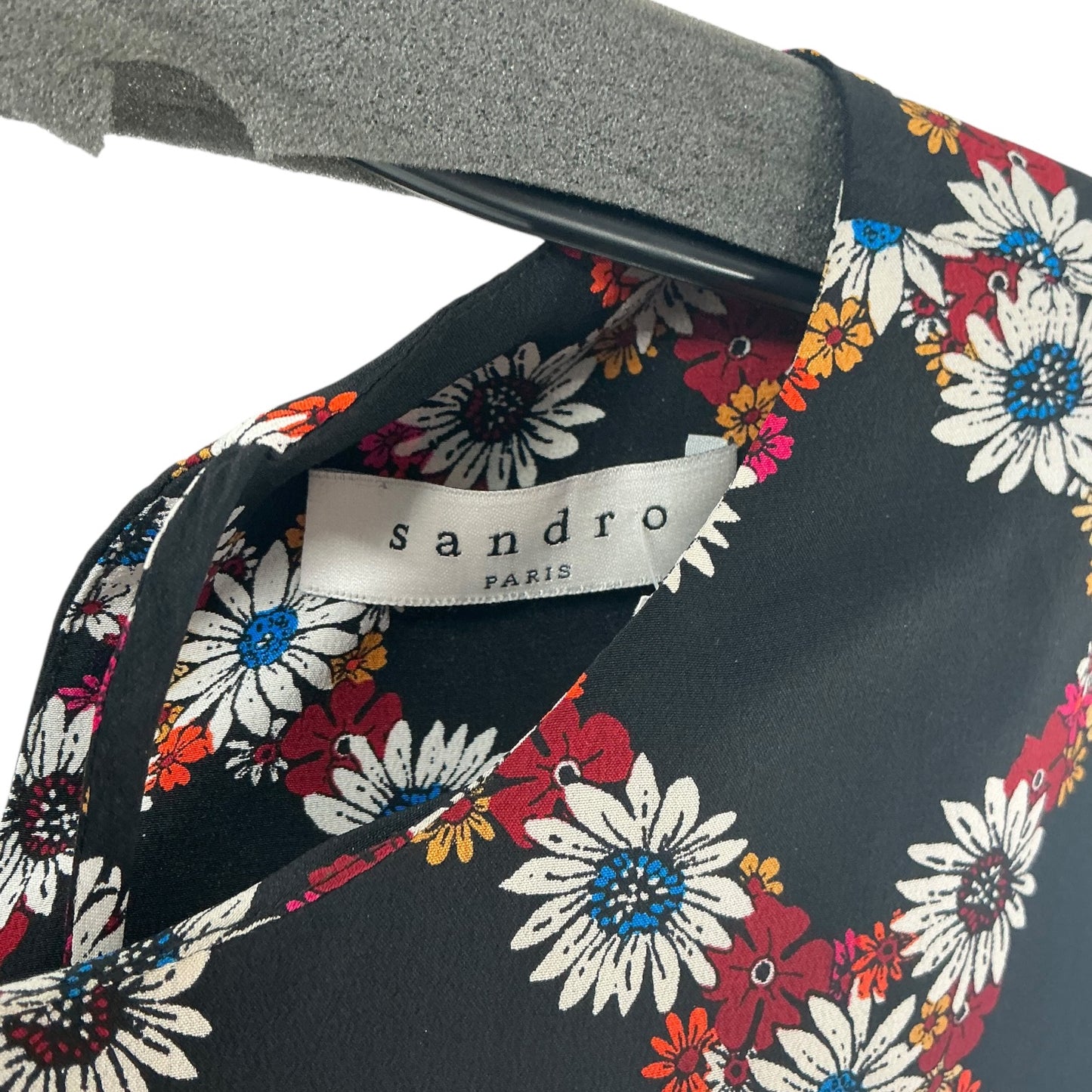 Sandro Paris Rony Silk Floral Dress