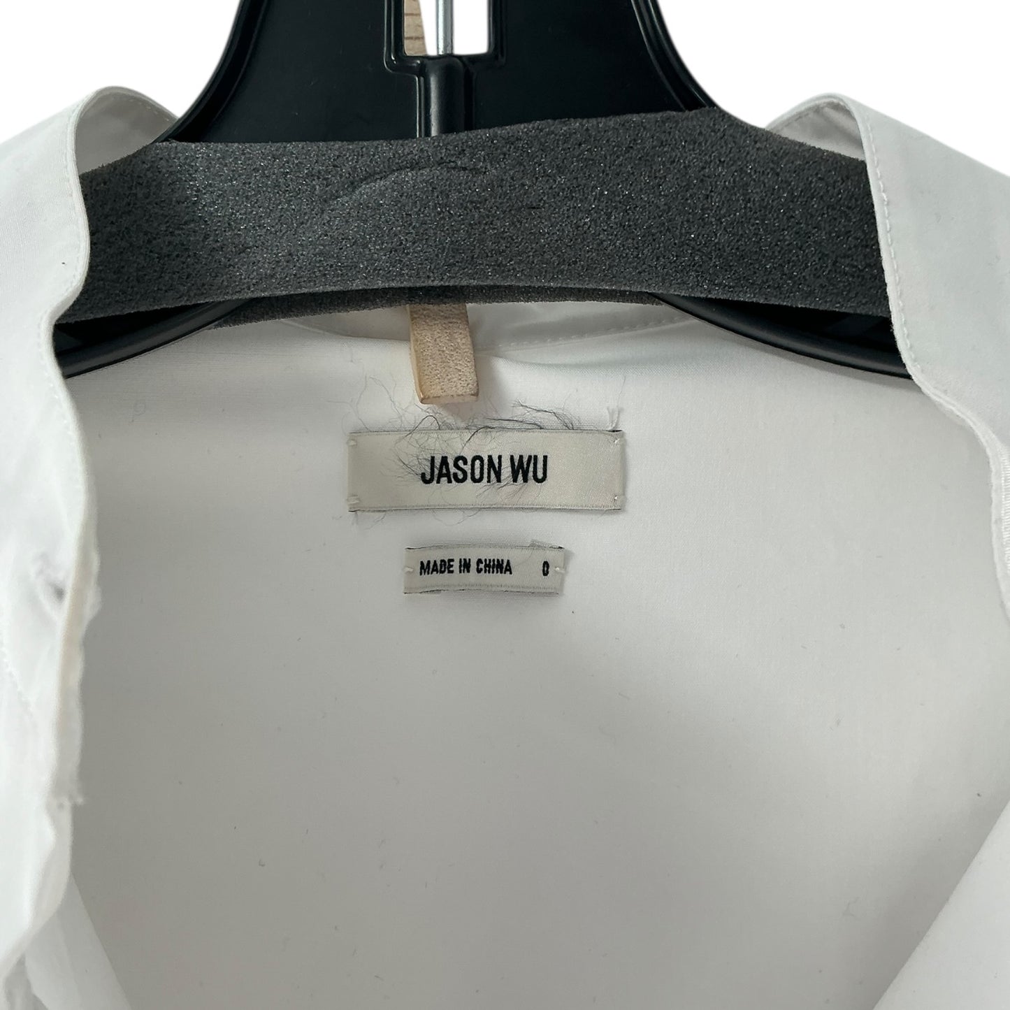 Jason Wu Floral Appliqué Poplin Shirt Dress