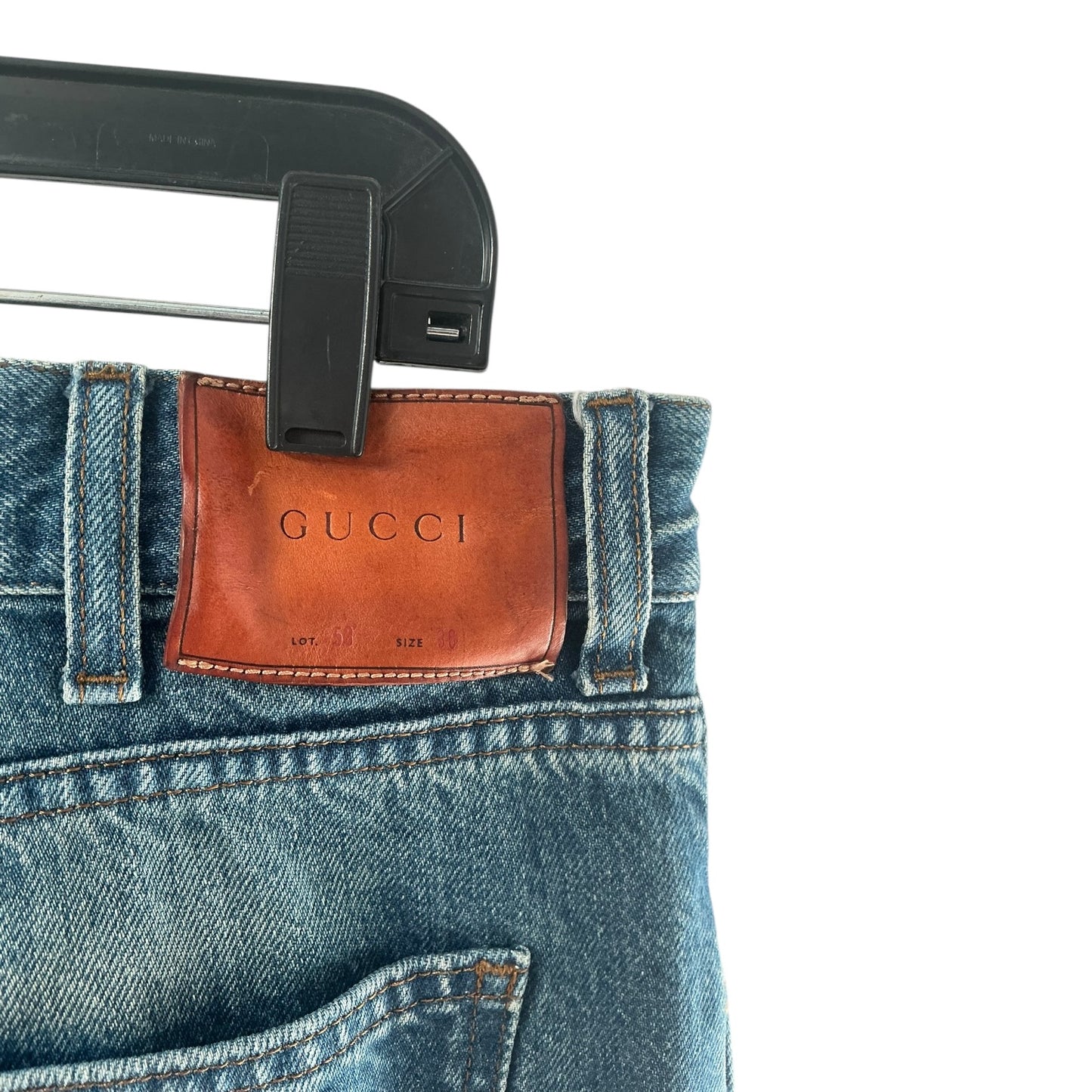 Gucci Slim Mens Tapered Blue Jeans