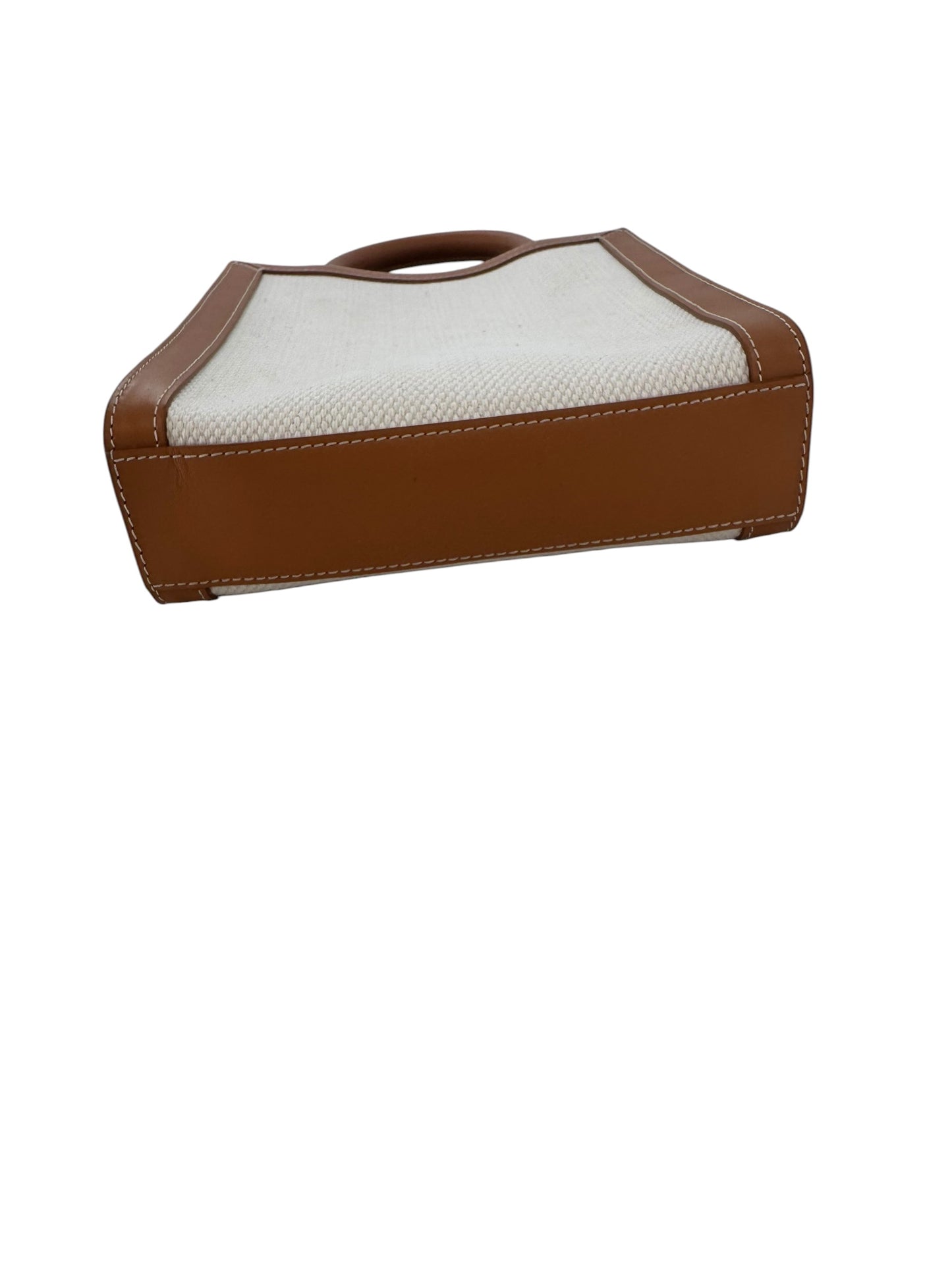Celine Mini Vertical Cabas in Textile and Calfskin