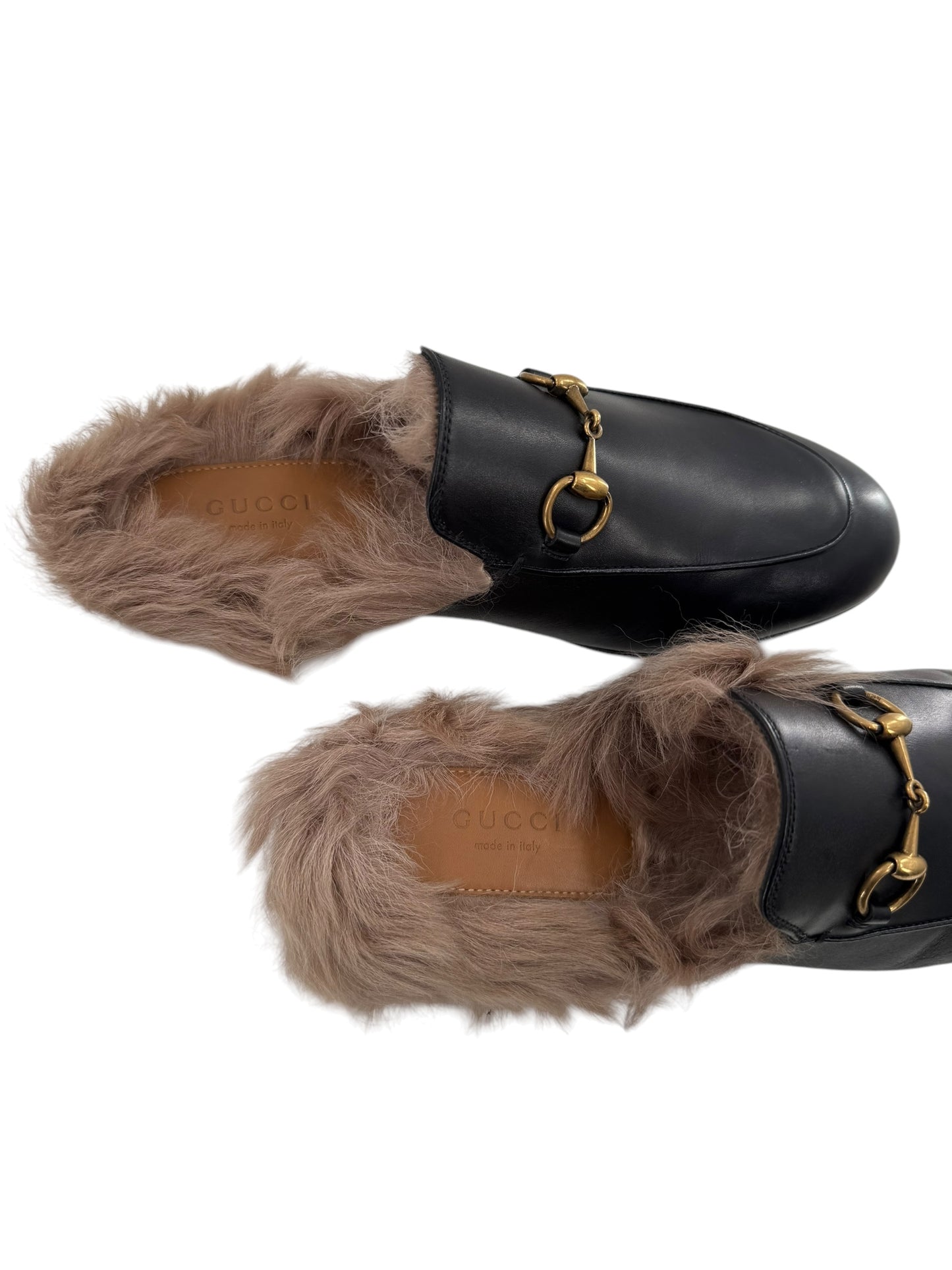 Gucci Princetown Furry Mules