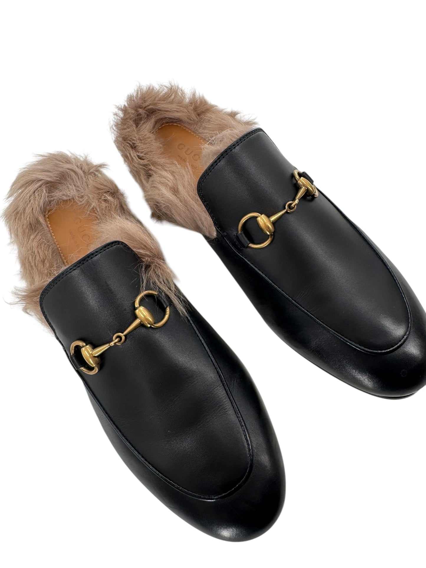 Gucci Princetown Furry Mules